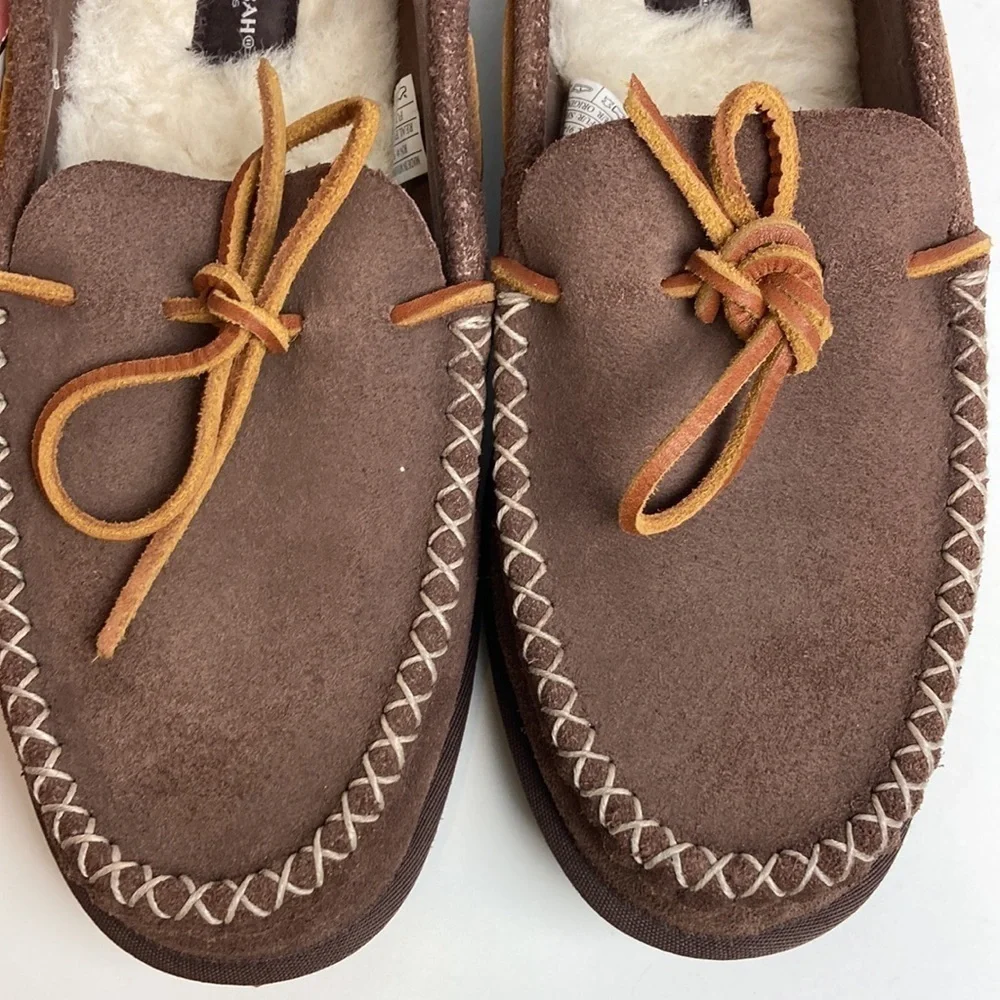 Manitobah Mukluks Sherling Lined Cabin Loafers Slippers Brown 9 Cottage Cabin